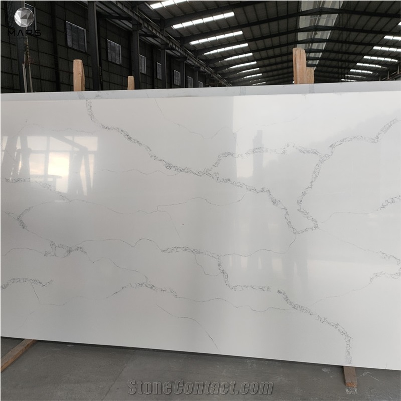 2021 High Quality Artificial White Calacatta Quartz Stone 